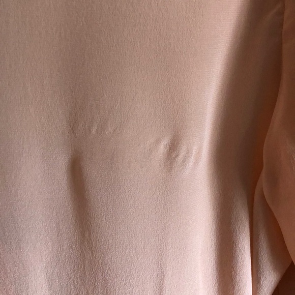 100% Silk peach long sleeve top -Lucky Brand - Picture 7 of 8